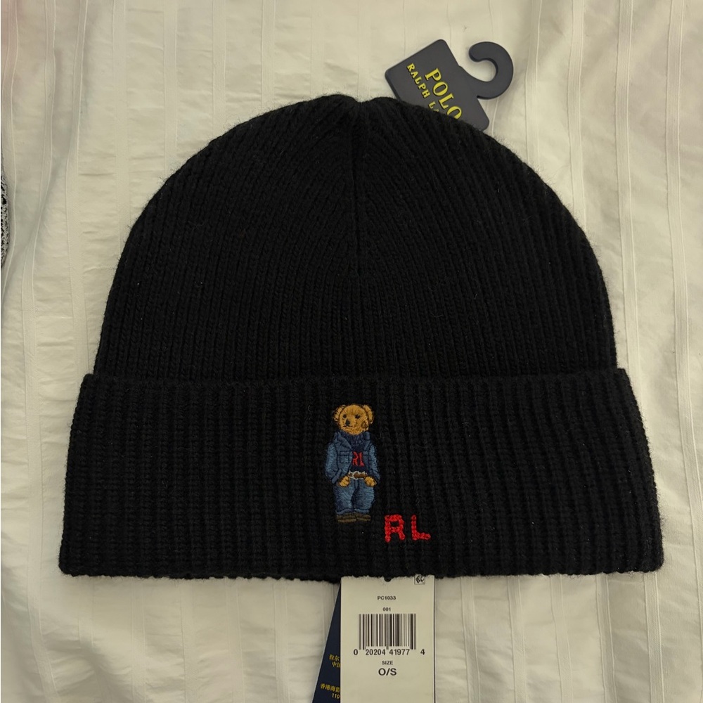 Polo Ralph Lauren Black Bear Beanie